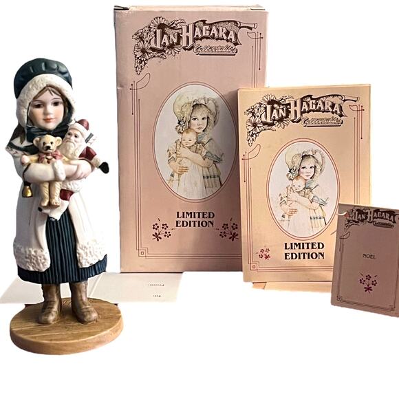 Jan Hagara NOEL CHRISTMAS FIGURINE Limited Edition Santa Teddy Bear COA BOX - Picture 1 of 9